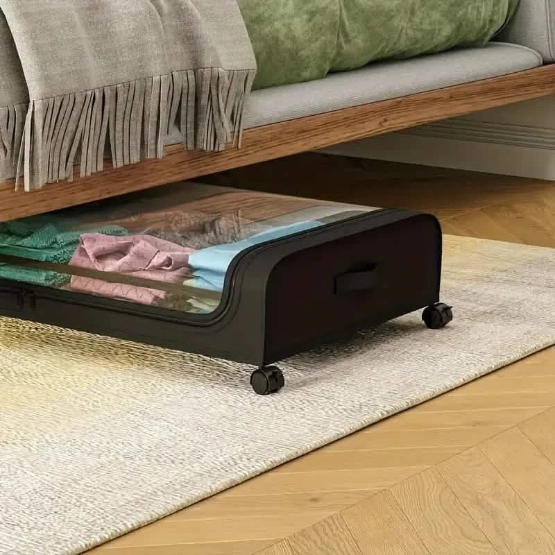 Under-Bed Storage Drawer with Wheels Multipurpose with Clear Window & Label