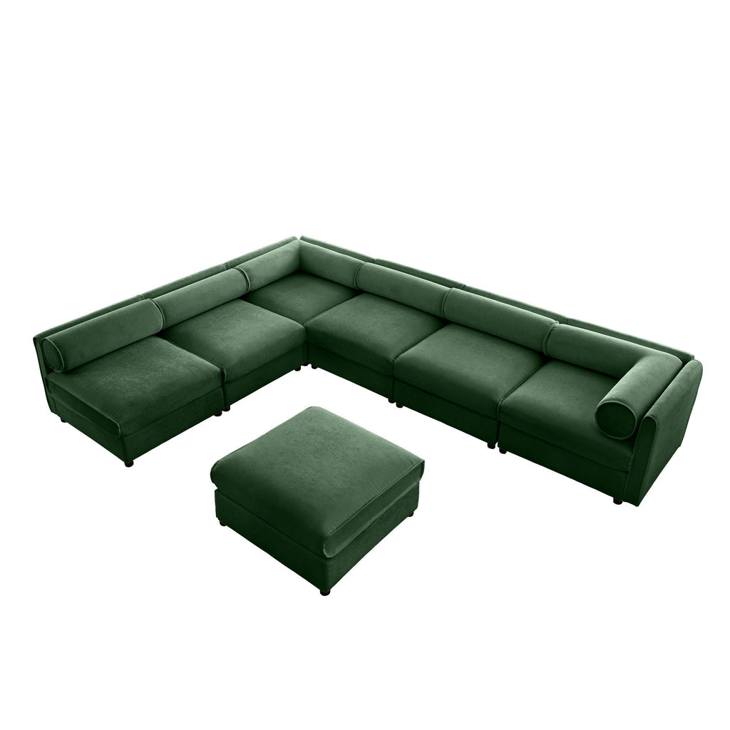 Modern Modular Sectional Sofa With Storag, Contemporary Cylindrical Design