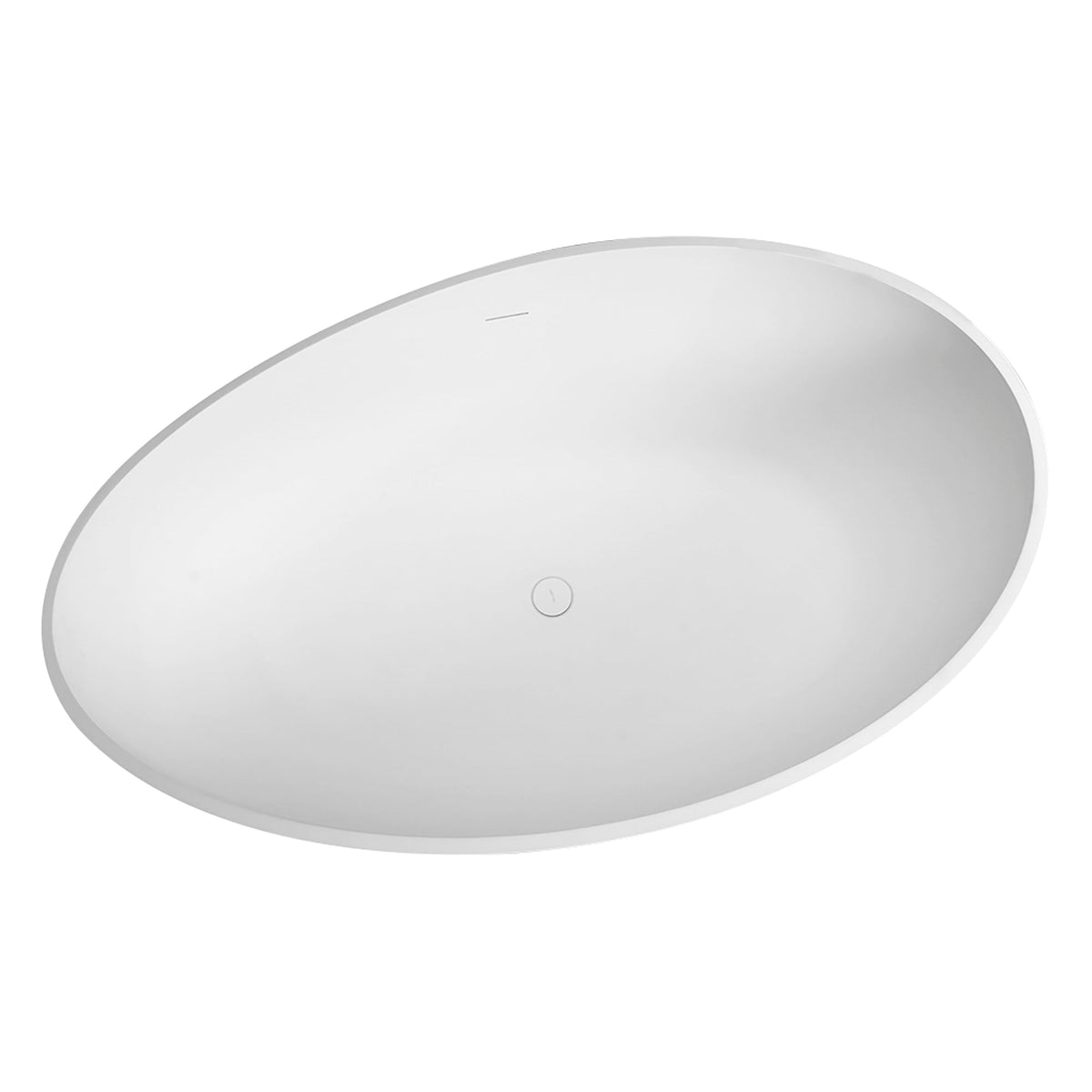 63" Premium Solid Surface Deep Soaking Bathtub