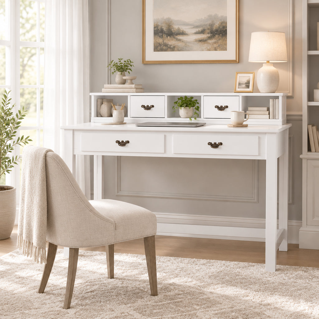 Home Office Writing Desk with 4 Drawer Computer Study Table