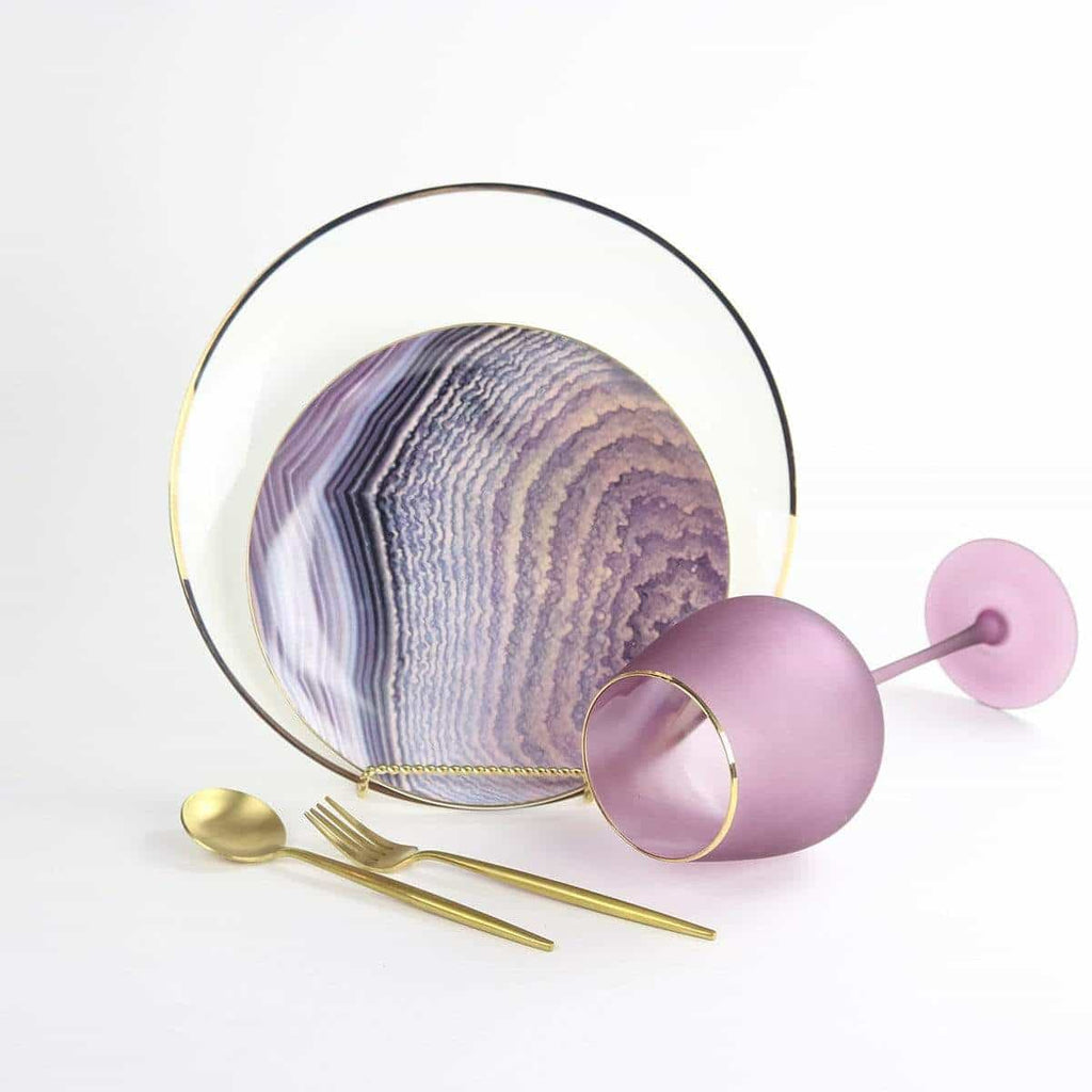 Amethyst Agate Plate-Set of 4